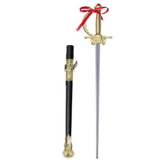 Altın Renk Kabzalı Oyuncak Şövalye Kılıcı – 68 cm  resmi