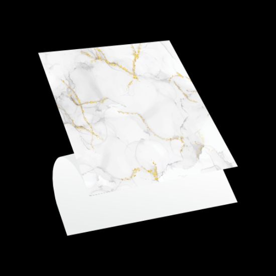 30x30 Cm Pvc Yer Karosu 4'lü Paket - Mermer Desenli Beyaz resmi