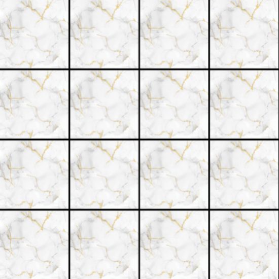 30x30 Cm Pvc Yer Karosu 4'lü Paket - Mermer Desenli Beyaz resmi