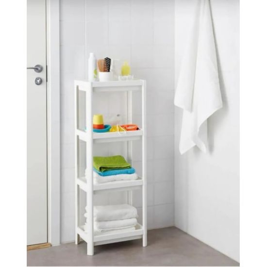 4 KATLI MUTFAK BANYO DÜZENLEYİCİ RAF ÜNİTESİ BEYAZ resmi