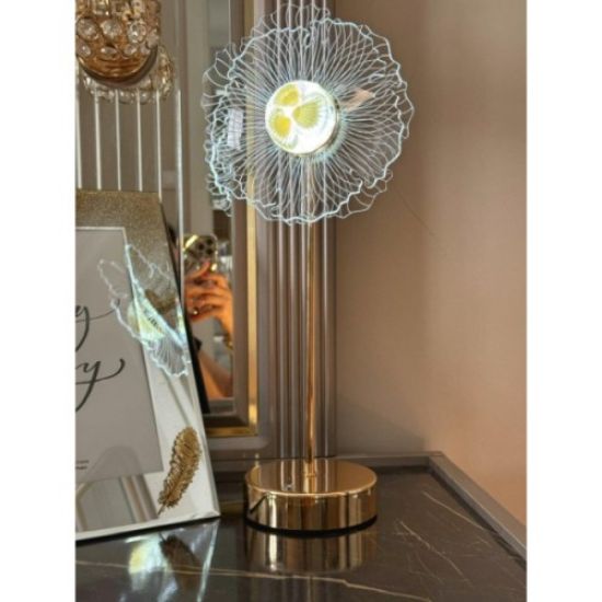 Çiçek Tasarımlı LED Masa Lambası  resmi