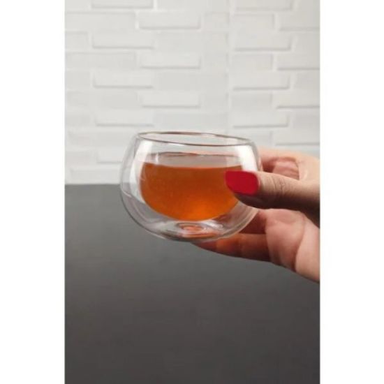 Çift Cidarlı Cam Reçellik 6 Adet resmi