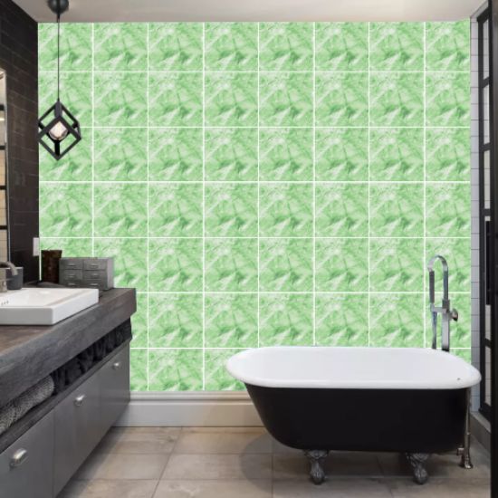 Decohandy 30x30 Cm Pvc Duvar Karosu 4'Lü Paket - Yeşil Mermer resmi