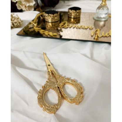 Gold Söz Makası Kurdele Makası, Söz Nişan Kurdele Kesme Makasları  resmi