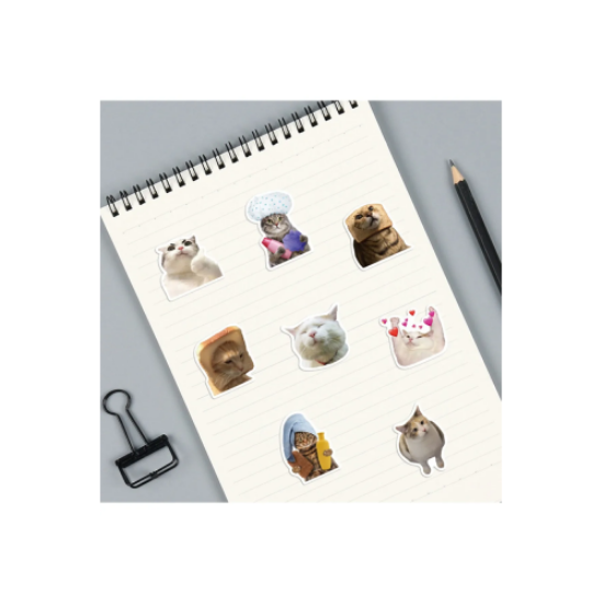  Çılgın Kediler Macbook Notebook Tablet Telefon Ajanda Laptop Defter Sticker Seti resmi