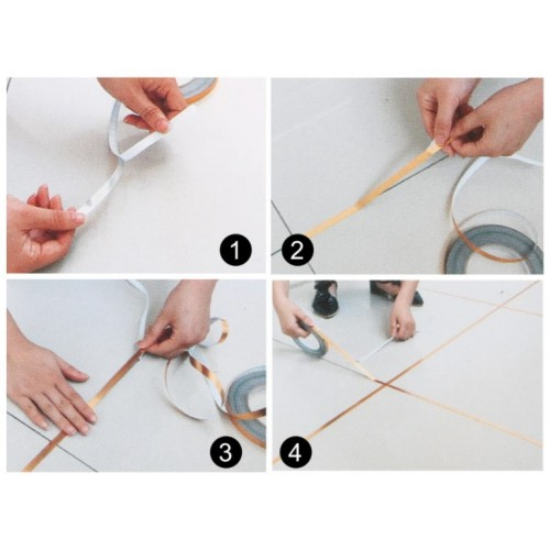 0.5 cm 50 Metre Gri Fayans Arası Şerit Bant resmi