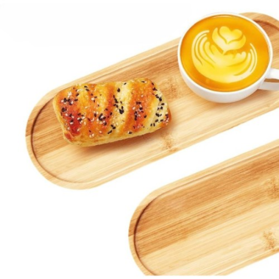 3'lü Bambu Oval Sunum Tabağı Seti resmi