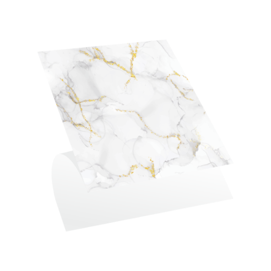 30x30 Cm Pvc Yer Karosu 4'lü Paket - Mermer Desenli Beyaz resmi