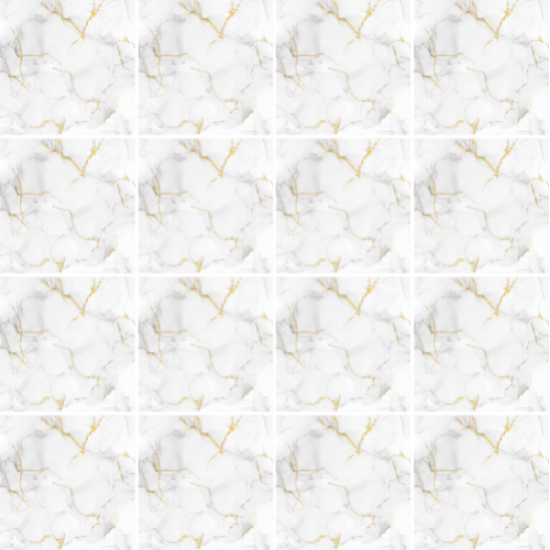 30x30 Cm Pvc Yer Karosu 4'lü Paket - Mermer Desenli Beyaz resmi