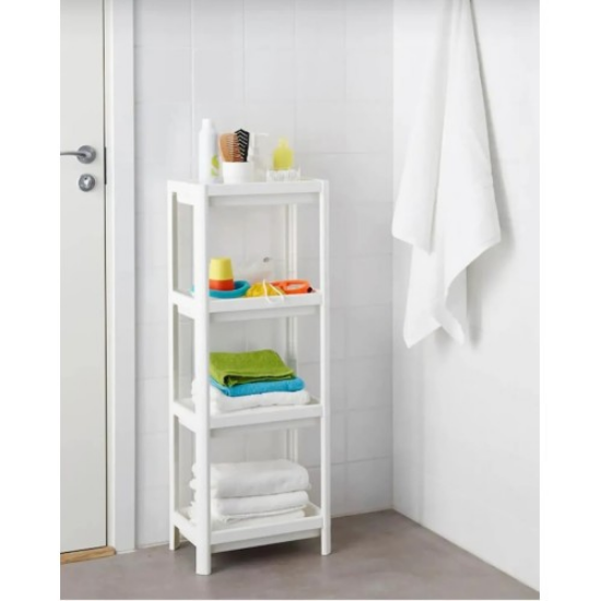 4 KATLI MUTFAK BANYO DÜZENLEYİCİ RAF ÜNİTESİ BEYAZ resmi