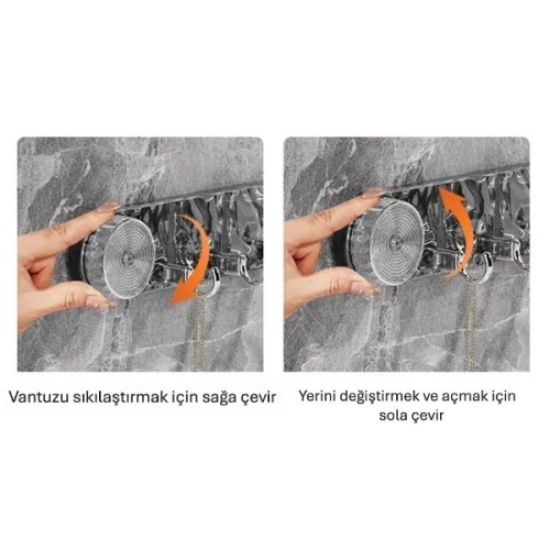 Güçlü Lüks Vantuzlu Askılık  resmi