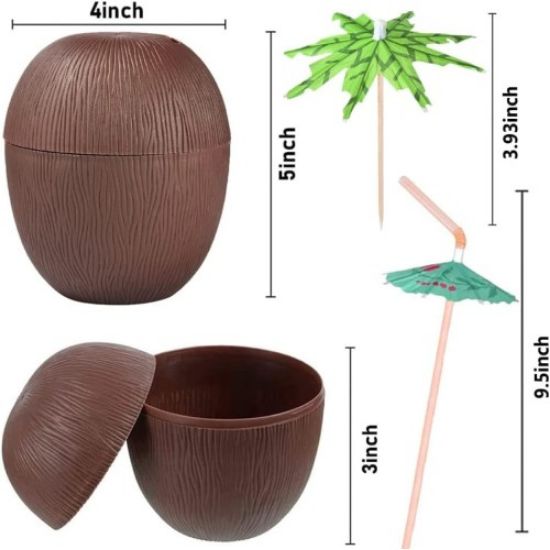 Hindistan Cevizi Pipetli Bardak  resmi