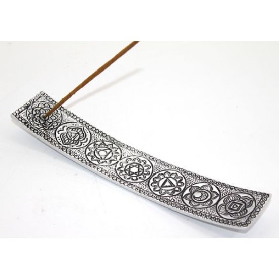 Metal Kayık 7 Çakra (Chakra) Tütsülük  resmi