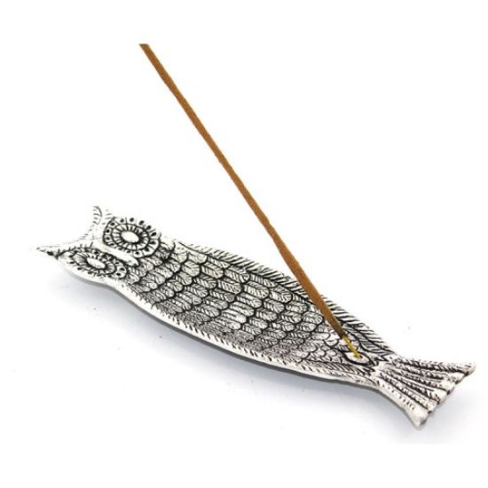 Metal Kayık Baykuş Tasarımı Tütsülük Model 1  resmi