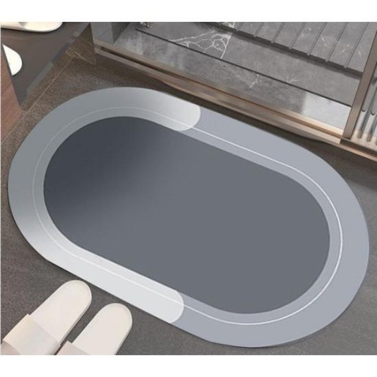 Oval Süper Emici Banyo Paspası 38*58 cm resmi