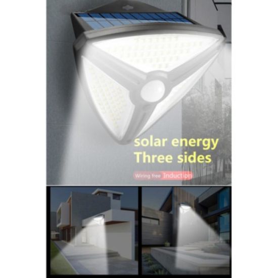 Sensörlü 138 Ledli Güneş Enerjili Solar Bahçe Lambası resmi