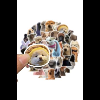Sevimli Köpek Çıkartmaları Laptop Notebook Tablet Sticker Seti resmi