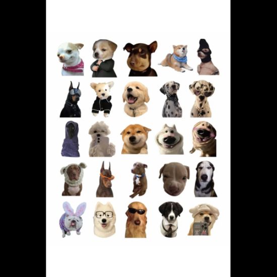 Sevimli Köpek Çıkartmaları Laptop Notebook Tablet Sticker Seti resmi