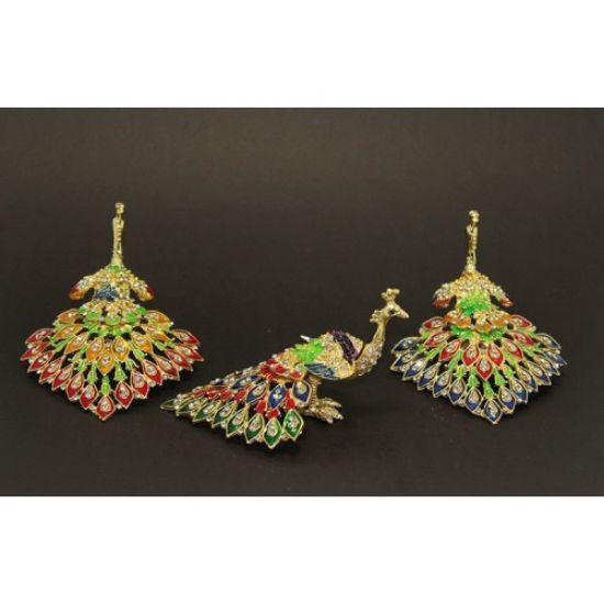 Swarovski Taşlı Tavuskuşu Model 6 resmi