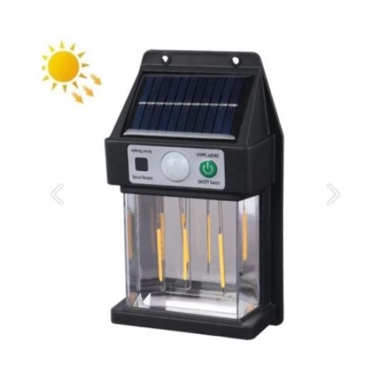 Güneş Enerjili Hareket Sensörlü Duvar Lambası resmi