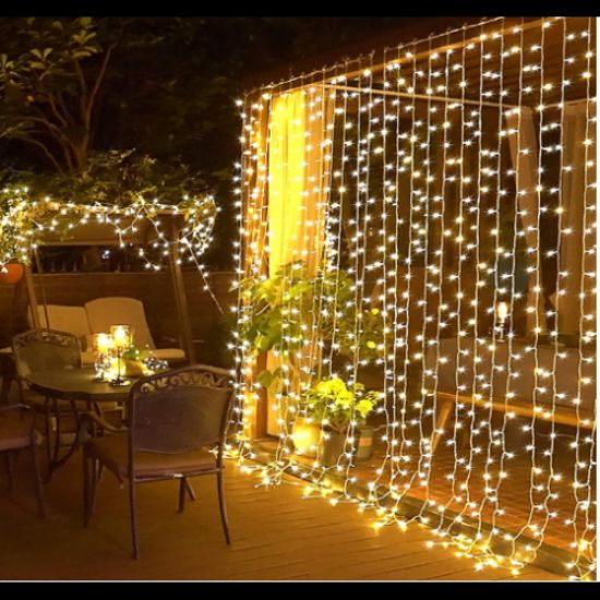 Perde Led  Sarı Işık 3 x 3 resmi