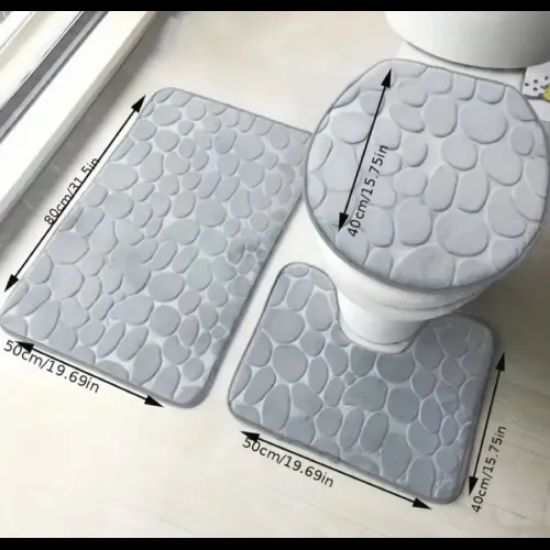 Banyo Tuvalet Paspas Seti 3 PARÇA resmi