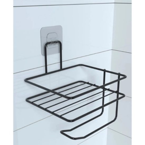 Pratik Yapışkanlı Metal Tuvalet Kağıdı Tutucu  resmi