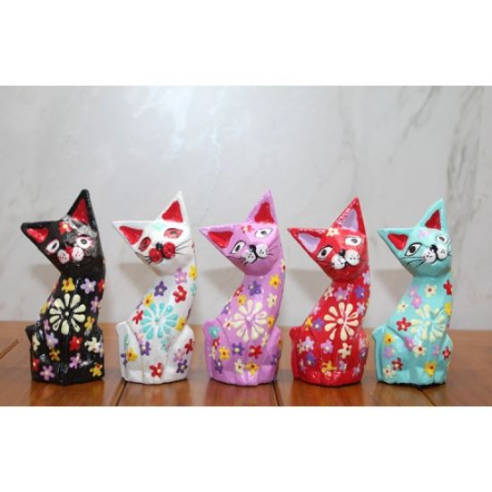 Ahşap 5'li Kedi Seti Model 2 resmi
