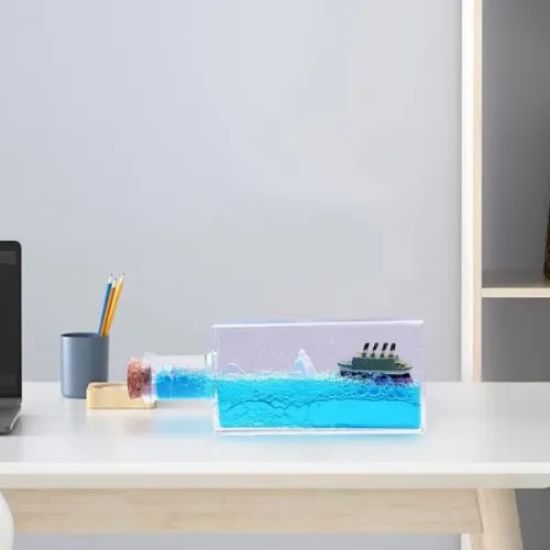 Batmayan Gemi Şişe Akvaryum resmi
