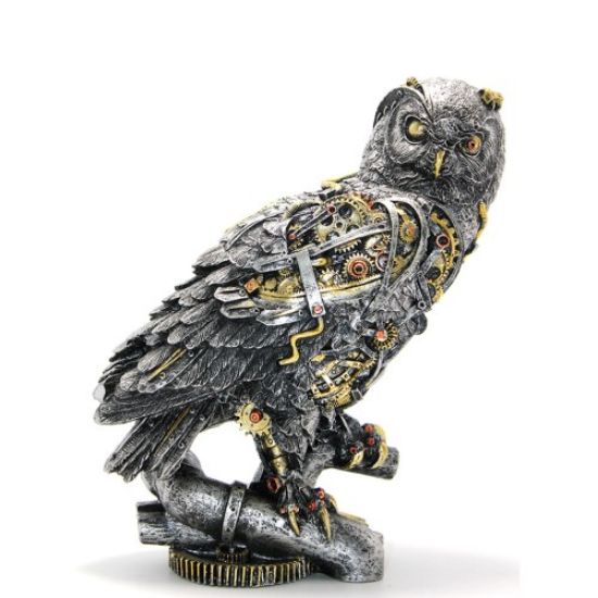 Steampunk Polyester Baykuş Figürü Model 1  resmi