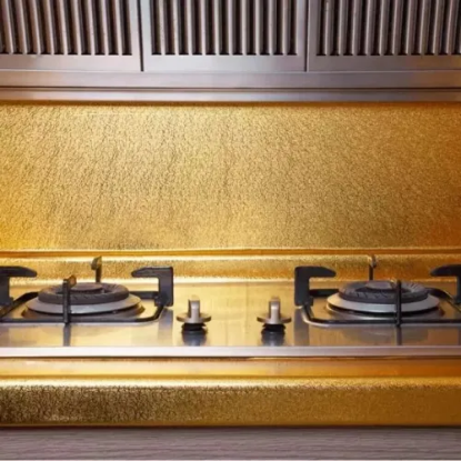 Yapışkanlı Gold Mutfak Tezgah Folyosu resmi