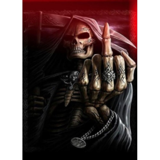 5D Elmas Boyama 3 Farklı Resim Değişenli Halloween İskelet Tablosu  resmi