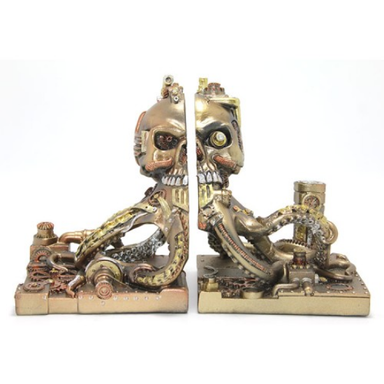 Steampunk Polyester Ahtapot Kitap Stoperi  resmi