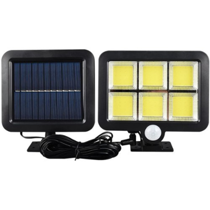 120 Cob Led Solar Panelli 3 Modlu Duvar Lambası resmi