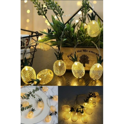 2m 10 Led 2 Kademeli Ananas Led Işık Pilli resmi