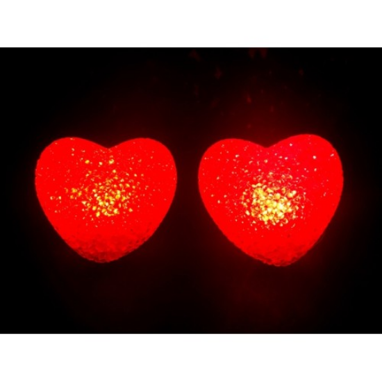 Led Işıklı Kırmızı Kalp Gece Lambası resmi