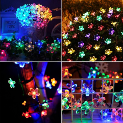 Solar 5m 50 Led Papatya RGB 8 Fonksiyonlu resmi