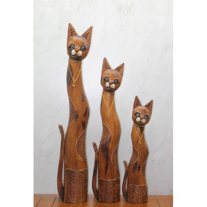 Ahşap 3'lü Kedi Seti 1 Metre Model 1 resmi