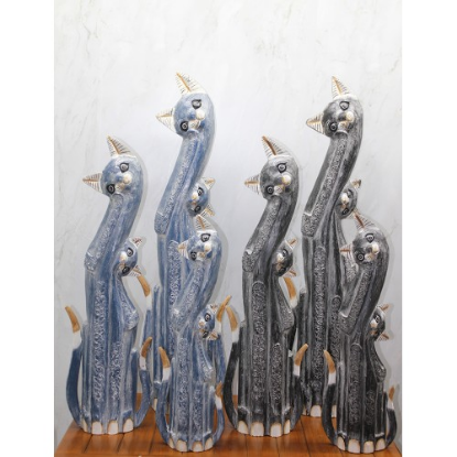 Ahşap 3'lü Kedi Seti 1 Metre Model 2 resmi