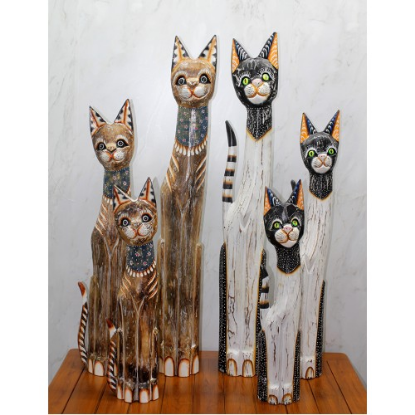 Ahşap 3'lü Kedi Seti 1 Metre Model 3 resmi