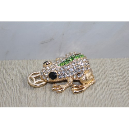 Swarovski Taşlı Minik Figür - Kurbağa  resmi