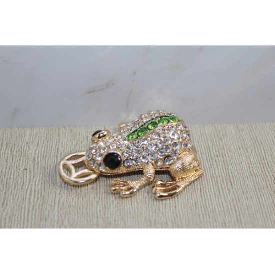 Swarovski Taşlı Minik Figür - Kurbağa  resmi
