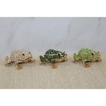 Swarovski Taşlı Minik Figür - Kurbağa Model 2 resmi