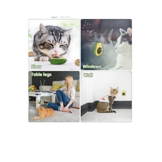 Avokado Tasarımlı Kedi Yalama Topu resmi