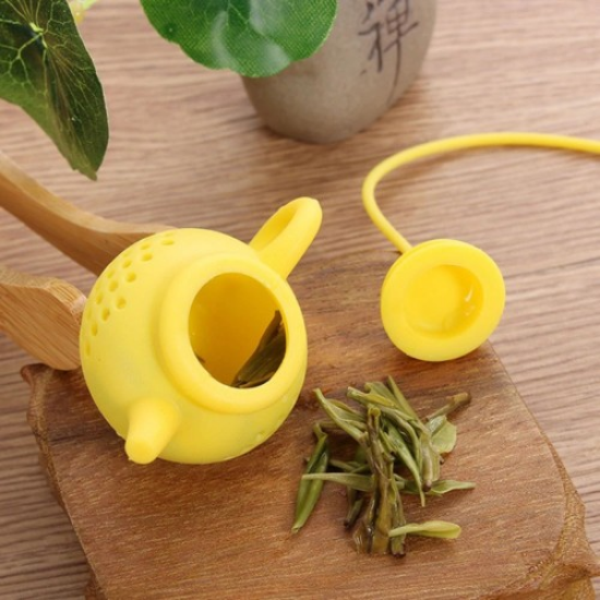 Çaydanlık Tasarımlı Çay Demleme Süzgeci resmi