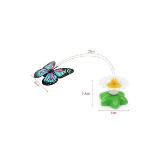 Hareketli Pilli Kelebek Kedi Oyuncağı resmi