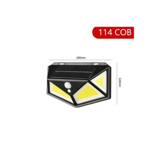 Hareket Sensörlü Bahçe Lambası 114 Led 3 Mod resmi