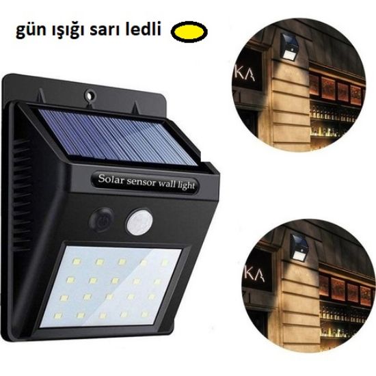 Hareket Sensörlü Güneş Enerjili Lamba resmi