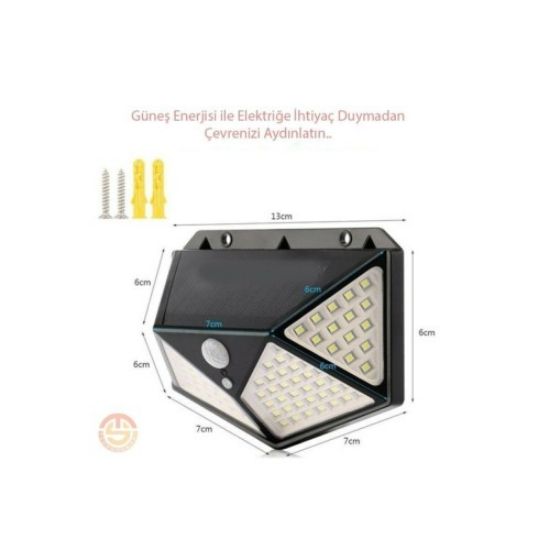 Solar Bahçe Aydınlatma Lambası 100 Led resmi