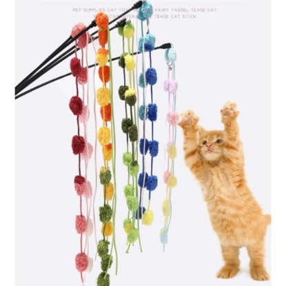 50 cm Çıngıraklı Kedi Oyun Oltası resmi